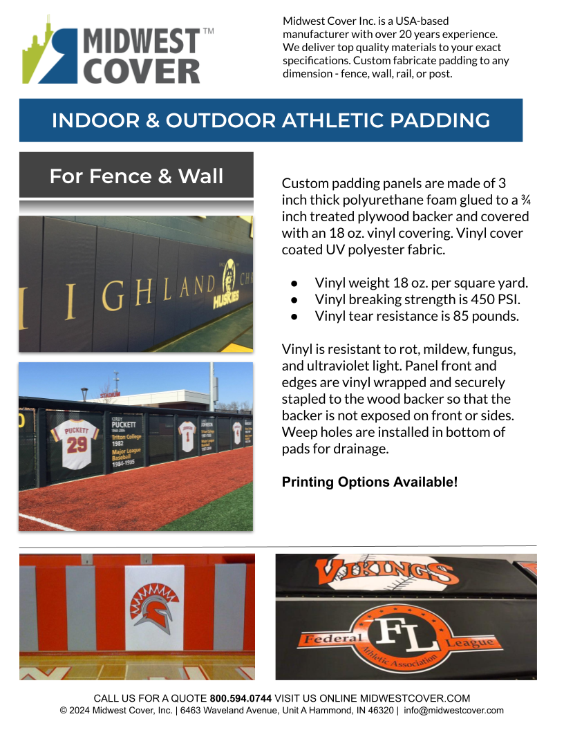 Safety Athletic Padding See 2024 Specs Midwest Cover