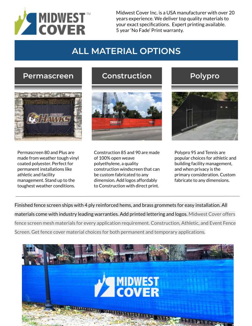 See 2024 Midwest Cover Material Specs Catalog Midwest Cover   Midwest Cover 2024 Fence Screen Materials Options 